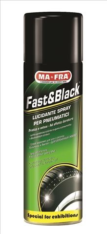 Fast & Black Spray MA-FR Silicon negru special pentru anvelope 500 ml miniatura