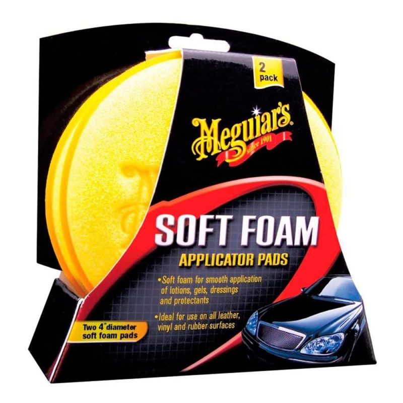 Burete aplicator polish MEGUIAR'S, 10,2 cm, Soft Foam aplicator-unitate Fact 2 Buc miniatura