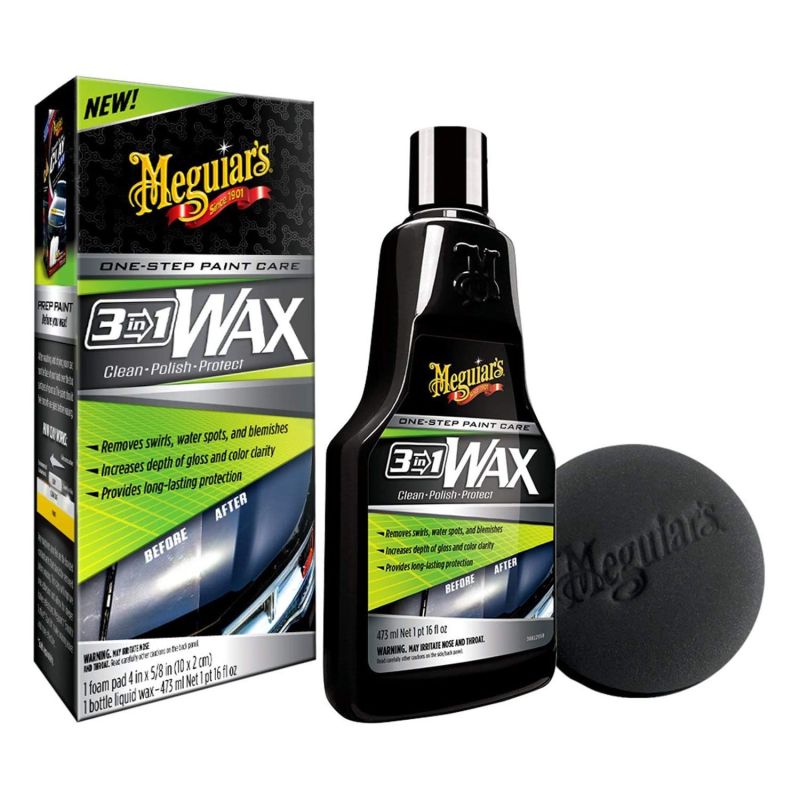 Kit ceara 3 in 1 MEGUIAR'S Wax miniatura