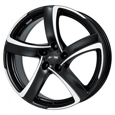 Jante ALIAJ 5X112 ALUTEC SHARK RACING SCHWARZ FRONTPOLIERT ET38 5/112 70.1 R16 - Poza 1