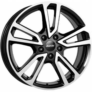 Jante ALIAJ 5X108 ALUTEC TORMENTA Gloss Black / Polished ET50 5/108 63.4 R17 - Poza 1