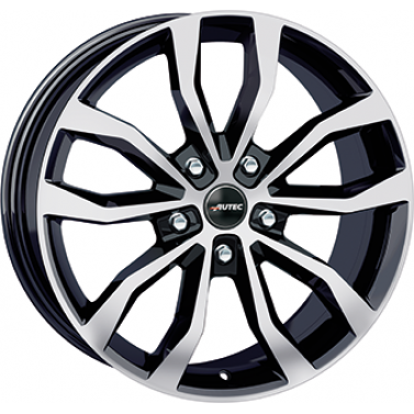 Jante ALIAJ 5X120 AUTEC UTECA Gloss Black / Polished ET43 5/120 65.1 R18 - Poza 1