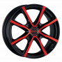 Jante ALIAJ 4X108 MAK MILANO4 BLACK AND RED ET15 4/108 65.1 R17 - Poza 1 miniatura