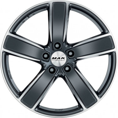 Jante ALIAJ 5X130 MAK TURISMO-D-FF GUN MET-MIRROR FACE ET58 5/130 71.6 R21 - Poza 1