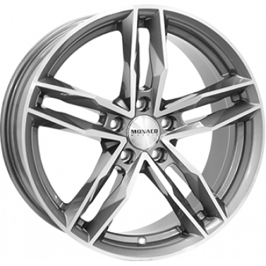 Jante ALIAJ 5X120 MONACO WHEELS RR8M Anthracite / Polish ET35 5/120 72.6 R17 - Poza 1