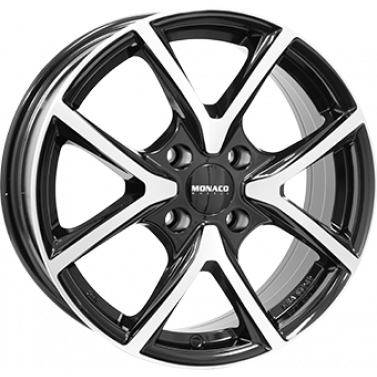 Jante ALIAJ 4X100 MONACO WHEELS CL2 Gloss Black / Polished Gloss Black / Polished ET40 4/100 63.3 R16 - Poza 1