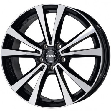 Jante ALIAJ 5X112 RIAL M12X DIAMANT-SCHW FPOL FRONTPOLIERT ET48 5/112 66.5 R20 - Poza 1