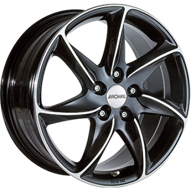 Jante ALIAJ 5X108 RONAL R51 Gloss Black / Polished ET45 5/108 76 R16 - Poza 1