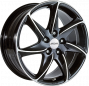 Jante ALIAJ 5X120 RONAL R51 Gloss Black / Polished ET50 5/120 65.1 R17 - Poza 1 miniatura