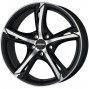 Jante ALIAJ 5X112 RONAL R62 JETBLACK-MATT-FRKO FRONTPOLIERT MATT ET35 5/112 76 R18 - Poza 1 miniatura