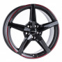 Jante ALIAJ 5X112 RONAL R69 MCR JET BLACK RED RIM ET45 5/112 76.00 R17 - Poza 1 miniatura