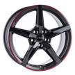 Jante ALIAJ 5X112 RONAL R69 MCR JET BLACK RED RIM ET45 5/112 76.00 miniatura