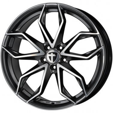 Jante ALIAJ 5X108 TOMASON TN22 DARK HYPERBLACK P. FRONTPOLIERT ET45 5/108 72.6 R19 - Poza 1