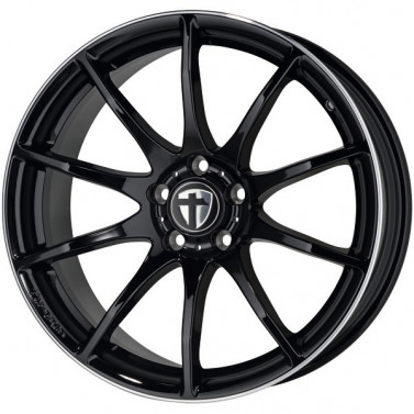 Jante ALIAJ 5X120 TOMASON TN1 BLACK RIM POLISHED RANDPOLIERT ET35 5/120 72.6 R18 - Poza 1