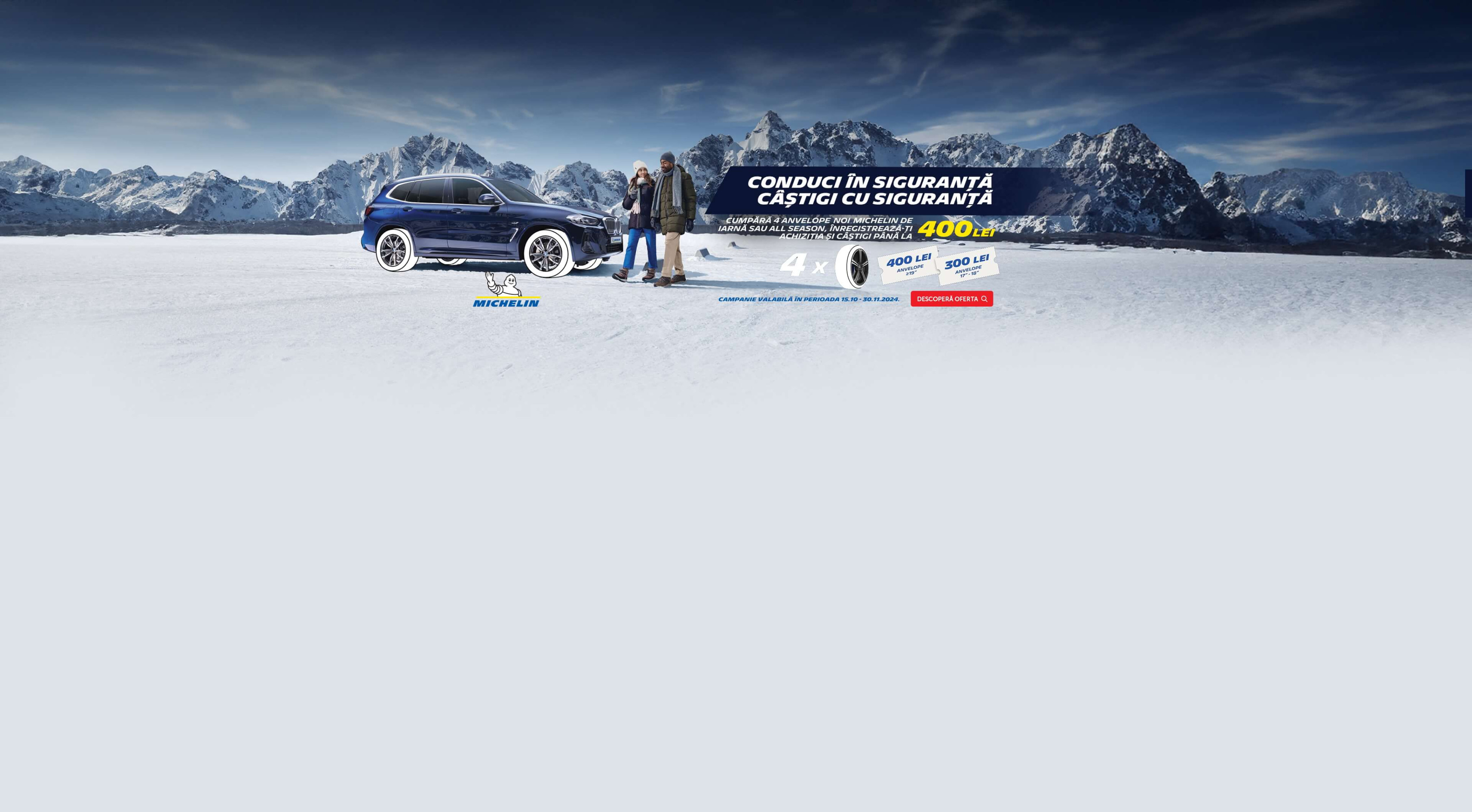 Cumpara 4 anvelope Michelin de iarna sau all season de la Autobon si primesti un voucher